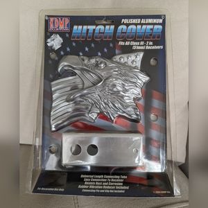 New in Package Hitch Cover American Flag & Eagle Polished Aluminum KDMP Custom